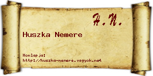 Huszka Nemere névjegykártya